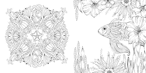 Hidden Oceans Coloring Book: Color and Breathe (A Rita Berman Hidden Wonders Book) WoodArtSupply