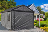 Sojag 12' x 20' Samara Carport Canopy Fabric Wall Enclosure Kit, Grey (135-9165845) Sojag