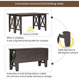 6 Pieces Dining Table Set with Bench, Wood Rectangle Table, 4 Chairs and Bench with Cushion, Kitchen Table Chairs Set for 6 Persons (Espresso) Merax
