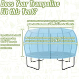 Gardenature 12FT Trampoline Tent for Kids(Tent Only),Fit for 8 Curved Poles Round Trampoline, Trampolien Shade Cover, Trampolien Accessories,Anti-Tear, Blue Gardenature