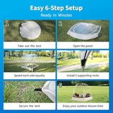 TABU Pop Up Bubble Tent for 12-14 Person, 12×12ft Coldproof & Windproof Outdoor Bubble Tent with Vent Windows, Large Camping Shelters for Party, Backyards, Hiking, Beige TABU