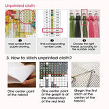 Svarog Stamped Cross Stitch Kits Beginners Full Range of Embroidery Patterns Starter Kits for Adult or Kids DIY Cross Stitches Needlepoint Kits 14CT-Green Plant（4） 12.2x12.6 inch