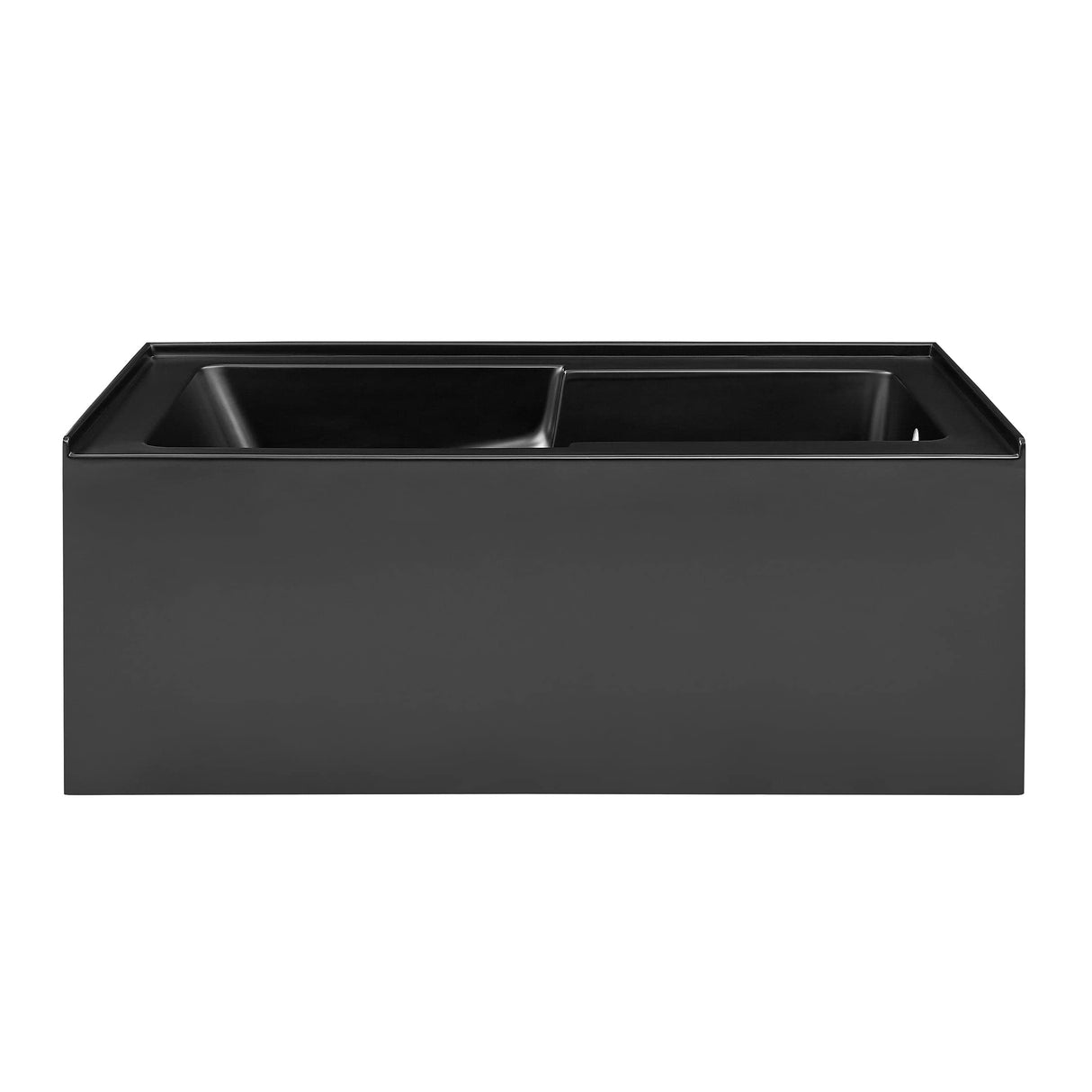 Voltaire 60 in. x 32 in. Acrylic Matte Black, Skirted Alcove, Integral, Right-Hand Drain, Apron Bathtub Swiss Madison
