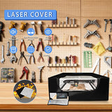 longer Laser Engraver Enclosure with Vent, Large Size 27.5 x 27.5 x 13 inchesLaser Engraving Machine Protective Cover with Eye Protection, Insulates Against Fumes and Odors Longer