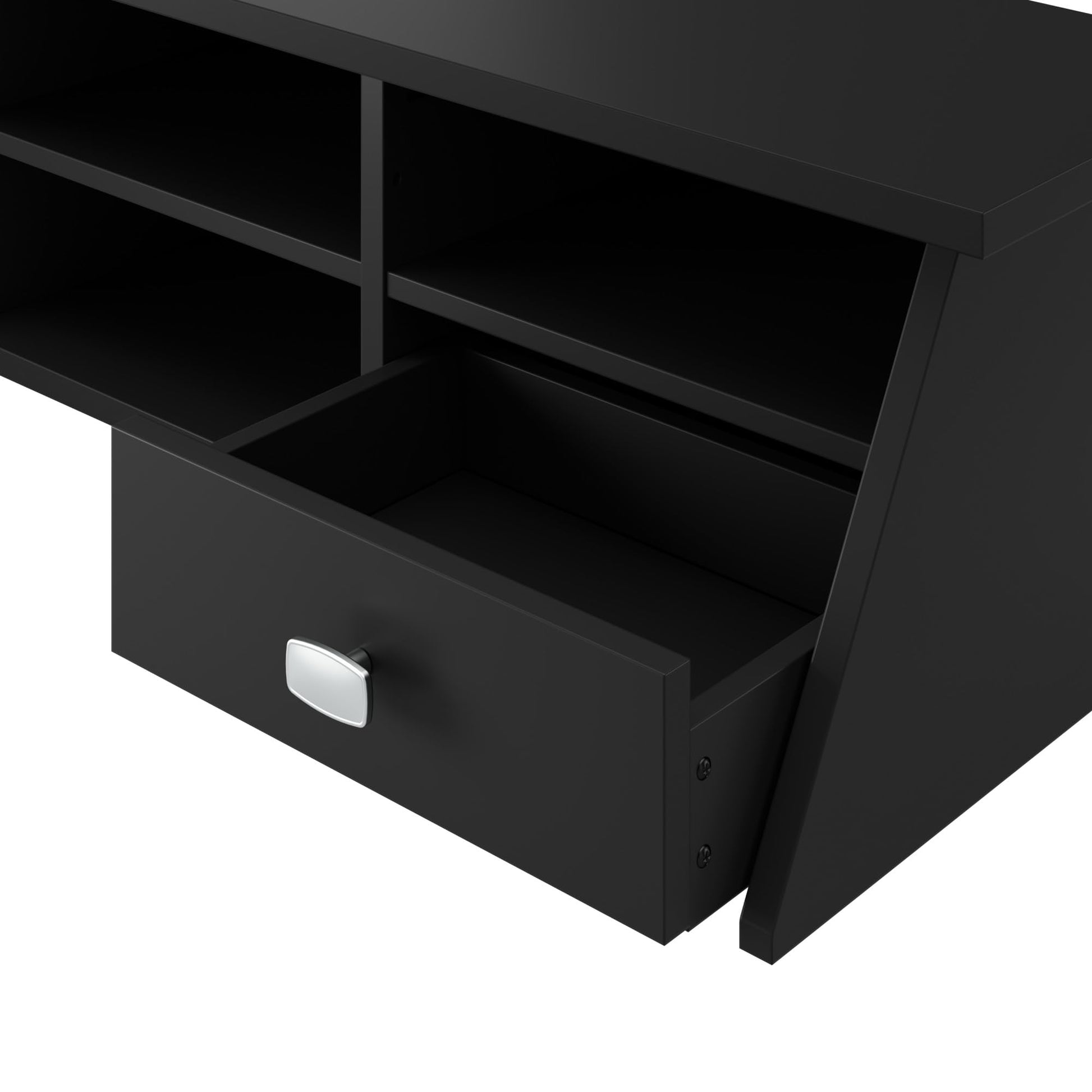 Bush Furniture Broadview Desktop Organizer in Classic Black | Storage for Home Office Workspace - WoodArtSupply