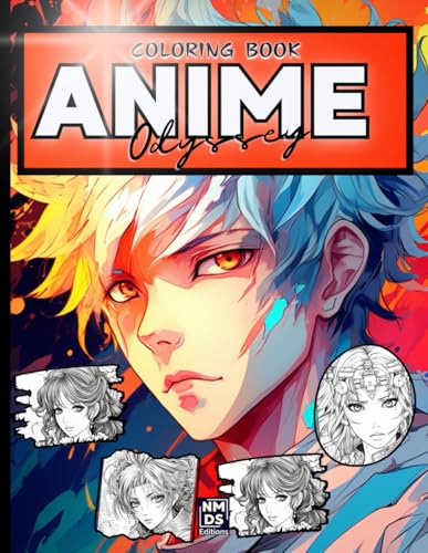 Anime Odyssey: Anime Coloring Book: Coloring Book For Adults And Teens - Unleash Your Creativity With Exquisite Anime Characters