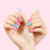 PYD Life 20 Pack 3D Sublimation Press On Nails Short White Blanks Bulk 80 Sets 4 Sizes for Heat Transfer Printing,with 80 PCS Individual PP Bags and Cards PYD Life