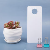 GLOBLELAND 30Pcs 8x3.23Inch PVC Door Knob Hangers Blank Door Signs to Write Your Own Messages for DIY Craft Home Office Hotel Restaurant Decoration GLOBLELAND