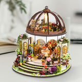 TuKIIE DIY Miniature Dollhouse Kit with Furniture, 1:24 Scale Creative Room Mini Greenhouse Wooden Doll House for Kids Teens Adults(Hanging Garden)