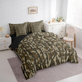 Feelyou Camouflage 7 Piece Bedding Set, Twin Size Kids Camo Bed in a Bag, Military Style Bed Set Includes Comforter, Sheet Set, Pillowcases & Pillow Covers Breathable Soft Army Green Room Decor Feelyou