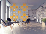 Felt Fiber Surface High Density Polyester Fiber Board 11"x11" Hanging Room Divider Panel Cut Room Partition Home Decoratio (12 Pcs) (Oatmeal) OSHIYINN