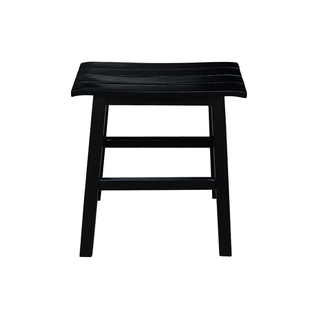 IC International Concepts International Concepts Slat, 18-Inch Seat Height, Black Stool IC International Concepts