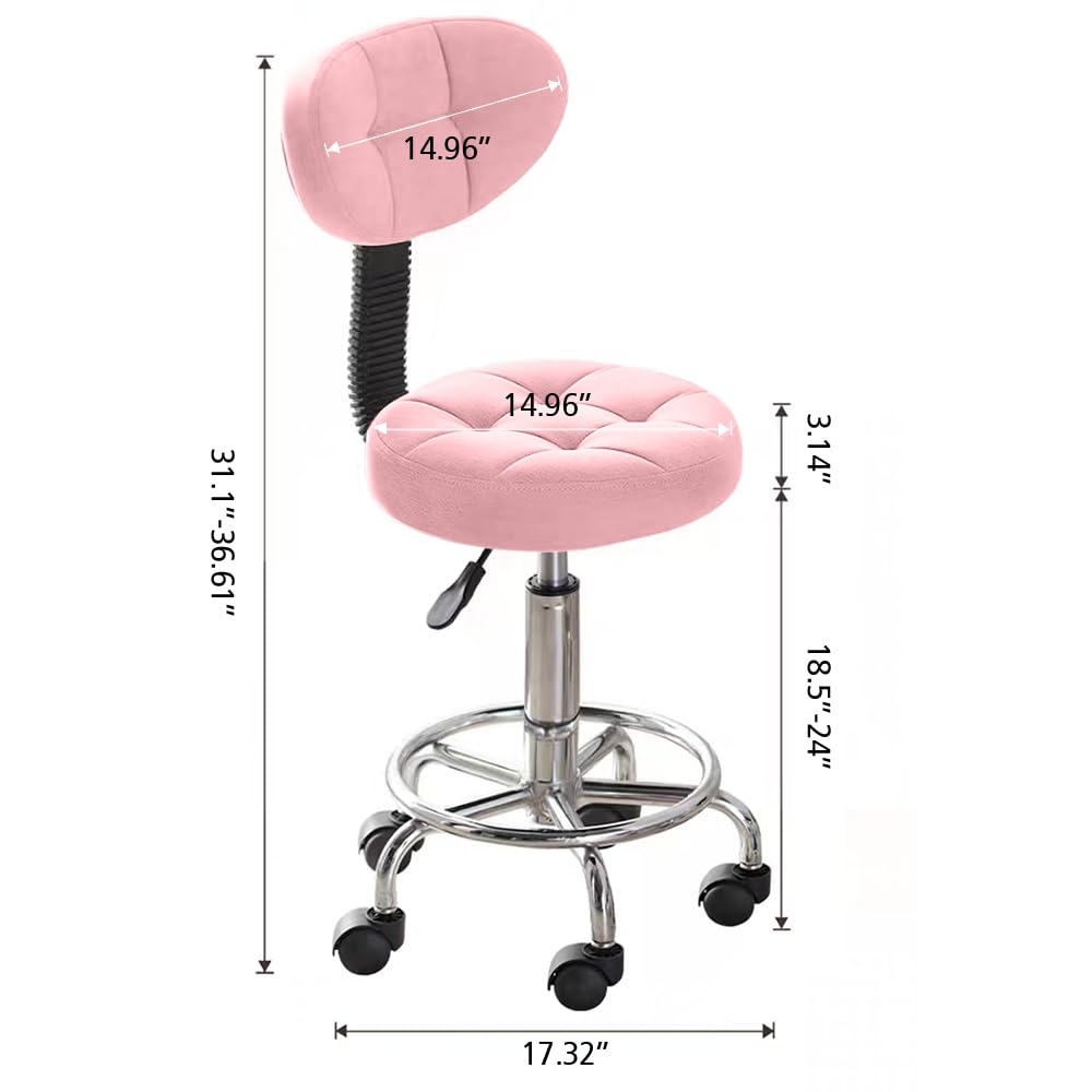 XUEGW Office Drafting Chair with Back Support and Footrest Multi-Purpose Office Desk Chair, Home Chair Thick Seat Cushion for Home Bar Kitchen Shop XUEGW