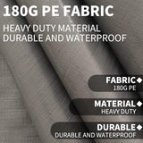 Carport Replacement Canopy, Replacement Top Cover for 12' x 20' Carport Frame, 180G PE Fabric Waterproof & UV Protected Tarp with Ball Bungees, Grey (Only Top Cover, Frame is not Included) Vanteriam