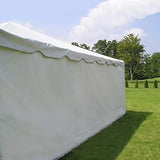 Moose Supply Economy Solid Tent Sidewall for Party and Canopy Tents, 7' x 20', White, Heavy Duty Polyethylene Moose Supply
