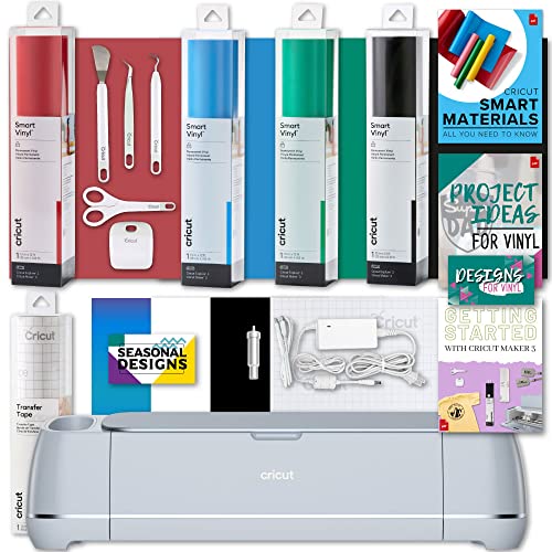 Cricut Maker 3 Machine Smart Vinyl and Tool Set Bundle - Beginner Matless Cutting Machine, DIY Custom Craft Projects and Home Decor, Easy to Use Permanent Vinyl Bundle, 10X Cutting Force and 2x Faster