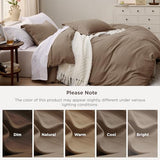 Bedsure Coffee Duvet Cover Queen Size - 3 Pieces Prewashed Cotton-Like Polyester Extra Soft Bedding Set, Includes 1 Duvet Cover 90x90 Inches with Zipper Closure & 2 Pillow Shams, No Comforter Bedsure