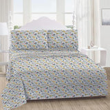 Softan Kids Bed Sheet Set, 3-Piece Twin Sheets Set, Microfiber Fitted Sheet with 15 Inches Deep Pocket and Corner Straps, Breathable & Silky Soft Excavator Pattern Sheet and Pillowcase Sets Softan