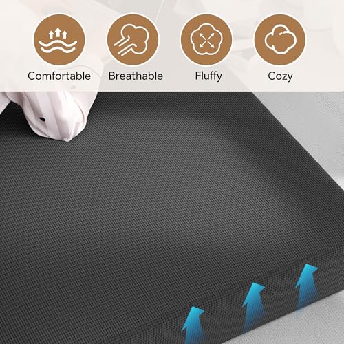 MABOZOO 6 Inch Full Size Futon Mattress, Foldable Futons Sofa Couch Bed Foam Floor Mattress Fits Futon Frames (Frame Not Included, Gray) MABOZOO