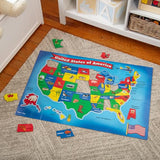 Melissa & Doug USA Map Floor Puzzle - 51 Pieces (2 x 3 feet) - FSC Certified Melissa & Doug