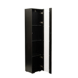 SSLine 67" LED 4-Tier Modern Bookshelf with Adjustable Shelves and Storage Cabinet SSLine