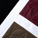 Chezmoi Collection Bernard 7-Piece California King Bed in a Bag Comforter Set with Sheets - Lightweight Comforter Burgundy Black Brown Patchwork Quilted Medallion Bedding Set for All Season Chezmoi Collection