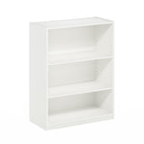 Furinno GEHRY Book Shelf, 3-Tier Bookshelf, Bookcase with Adjustable Shelves, 11.6 x 24.8 x 31.6, for Living Room, Bedroom, Home Office, White Furinno