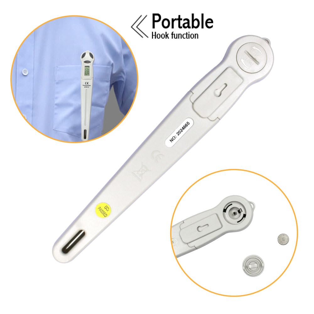 allsun Digital Meat Thermometer with Stainless Steel Probe, High Precision °C/°F Cooking Thermometer for Kitchen, Food & Home Use allsun