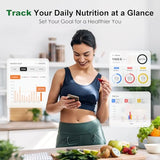 Ultrean Smart Food Kitchen Scale with Nutritional Calculator, App for Macro & Calorie Tracking, AI Scan, Digital Grams and Ounces for Weight Loss, Rechargeable, Stainless Steel, 33lb /15kg