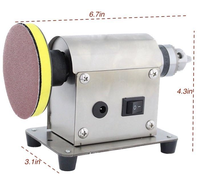 Resin Polishing Kit, Jewelry Polisher Sander w/ 7-Gear Speed Control & 25x Sandpaper, Epoxy Resin Art Crafts Coaster Polish, Wood Stone Metal Sanding Grinding Machine, Small Projects Mefape