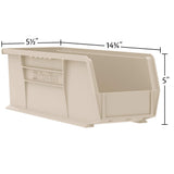 Akro-Mils 30234 AkroBins Plastic Storage Bins, Space-Saving Stackable Bins for Garage, Pantry, Craft Organization, 15" x 5" x 5", Blue, 12-Pack Akro-Mils