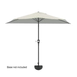 Half Umbrella Outdoor Patio Shade - 9 ft Patio Umbrella with Easy Crank - Small Canopy for Balcony, Table, or Deck by Pure Garden (Tan) Pure Garden