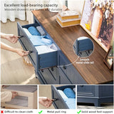 Joaxswe Farmhouse Furniture Set, Nightstands Set of 2 and 6 Drawers Dresser for Bedroom, 58 Inch Wide Wood Dresser and 18" Night Stands with Charging Station for Bedroom, Living Room, Hallway Joaxswe