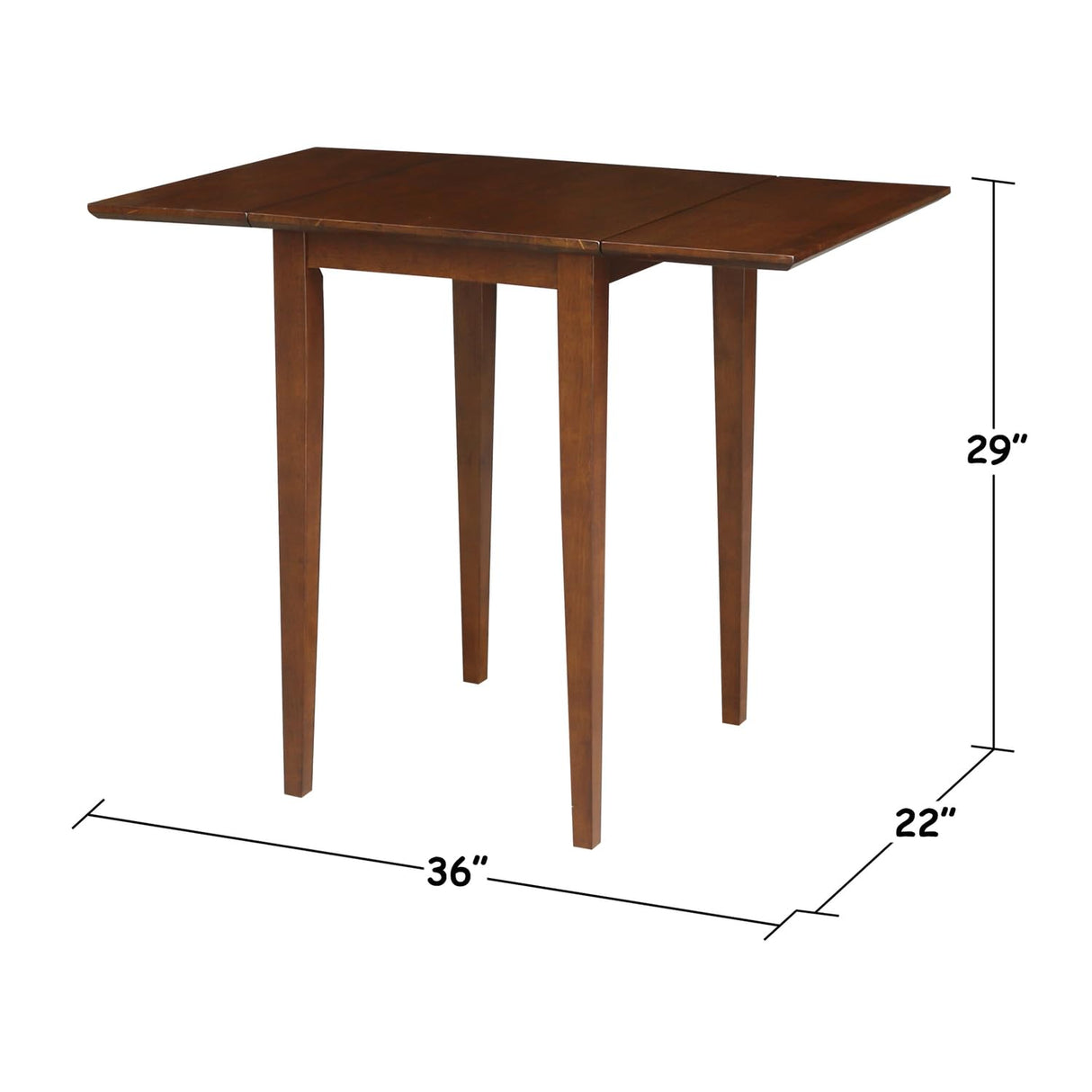 International Concepts Drop Leaf Dropleaf Table IC International Concepts