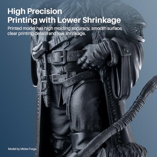 ELEGOO ABS-Like 3.0+ 3D Printer Resin Grey 1000g, High Heat-Resistance 3D Printing Resin, Lower Viscosity and Shrinkage, 405nm LCD UV-Curing for MSLA/LCD/DLP 3D Printer ELEGOO