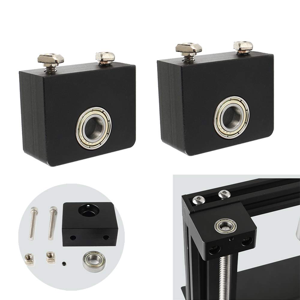 3D Printer Upgrade Aluminum Z-Axis Leadscrew Top Mount for Creality CR-10/CR-10S, Ender 3/Ender 3Pro/Ender 3 V2 Metal Z-Rod Bearing Holder (Pack of 2) Creality