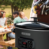 BLACK+DECKER 7-Quart Slow Cooker, SCD4007, Chalkboard Exterior, Locking Lid, 3 Heat Settings, Removable Stoneware Crock BLACK+DECKER