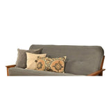 Kodiak Furniture 75" Traditional Full-Size Fabric Futon Mattress with Coil Hinged Innerspring Unit, Foam Construction, Tufted Cover, in Marmont Thunder Blue Finish, Frame not Inlcuded Kodiak Furniture