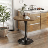 Kasinali Wood Round Table Modern Dining Table Tulip Round Kitchen Table Wooden Mid Century Coffee Table for Living Room 31.5 inch Kasinali