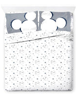 Jay Franco Kids Sheet Set with Fitted, Flat Sheets & Pillow Cover - Ultra-Soft Bedding with Pillowcase for Room Decor, White - Mickey Mouse, 4 Piece King Jay Franco