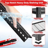 Storage Shelves, Garage Shelving Heavy Duty 2800 LBS Capacity, 48"L x 18"W x 72"H Adjustable Metal Shelving Organizer Wire Rack, 5 Tier Utility Shelf Unit for Pantry Closet Warehouse Organization MODCART