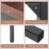 COSTWAY Conference Table Set of 6, 55” x 24” Large Meeting Room Table W/Heavy Duty Steel Frame, 4.5FT Modern Computer Desk for Home, Office, Conference Room, Easy Assembly (6) COSTWAY