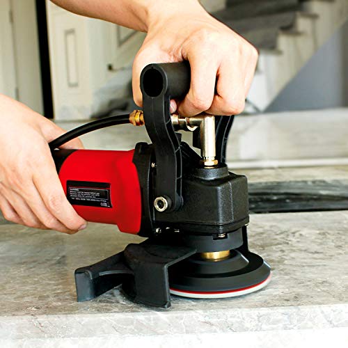 ZFE 800W/110V Variable Speed 4'' Wet Polisher / Grinder & Granite Diamond Polishing Pads Concrete Polisher Stone Polisher for Granite/Marble/Concrete/Stones ZFE