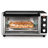 BLACK+DECKER 8-Slice Extra Wide Convection Toaster Oven, Fits 9"x13" Oven Pans and 12" Pizza, Bake, Toast, Broil, and Keep Warm Functions, Countertop Compact Design with Stainless Steel Finish BLACK+DECKER