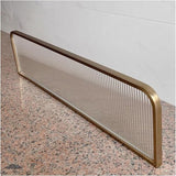 Countertop Low Fence Divide, Restaurant Decorative Partitions Grille,Dividers for Dining Areas,Gold Stainless Steels Frame Tempered Glass Panel, for Office, Restaurant, Hotel Bar (39.4 * 11.8IN) HLHHDFC