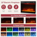 oneinmil 70" Fireplace TV Stand, Electric Fireplace with Mantel, Modern Entertainment Center with Open Storage, Remote Control, Adjustable Flame, Fire Place TV Stand for Living Room, Bedroom Oneinmil