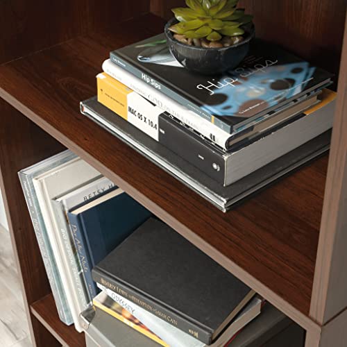 Sauder Beginnings 5-Shelf Bookcase in Brook Cherry Finish Sauder