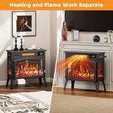 Kucreiheat Electric Fireplace Heater 23" w/Remote, 3D Flame Effects, 750/1500W Electric Heater Fireplace w/Timer, Overheat Protection, Energy Saving Electric Fireplace Stove for Indoor Use, Black Kucreiheat