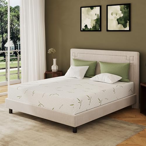 EGOHOME 8 Inch Twin Size Mattress, Cooling Green Tea Gel Memory Foam for Pressure Relief, Medium Firm Support, Fiberglass Free, Bed in a Box, CertiPUR-US Certified EGOHOME