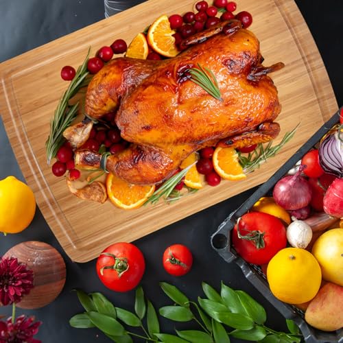 GaoMon 30" Extra Large Bamboo Cutting Board, XXXL Wood Cutting Board for Stove Top, Noodle Board, Over the Sink Cutting Board, Turkey Carving Board, Chopping Board for Meat Vegetables Cheese GAOMON